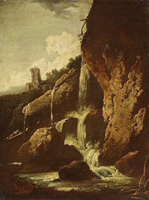 A Waterfall, 1681, Philipp Peter Roos