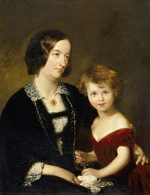 Rhoda Susan Willis, Lady Elton (1809-1873) and her Daughter Mary Agnes Elton, later Lady Elton (1844, 1855, Albert, Sr. Ludovici