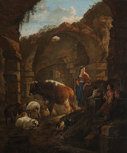 Herd in a Ruin, 1672, Johann Heinrich Roos