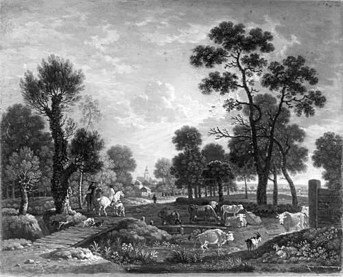 Landscape with Horsemen and Cattle, 1650, Johann Heinrich Roos