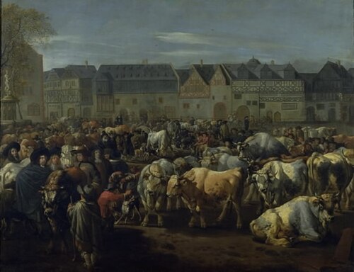 A Cattle Fair, 1676, Johann Heinrich Roos