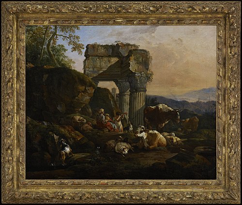 Roman Landscape with Cattle and Shepherds, 1676, Johann Heinrich Roos