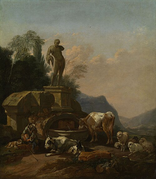 Cattle by a Fountain, 1667, Johann Heinrich Roos