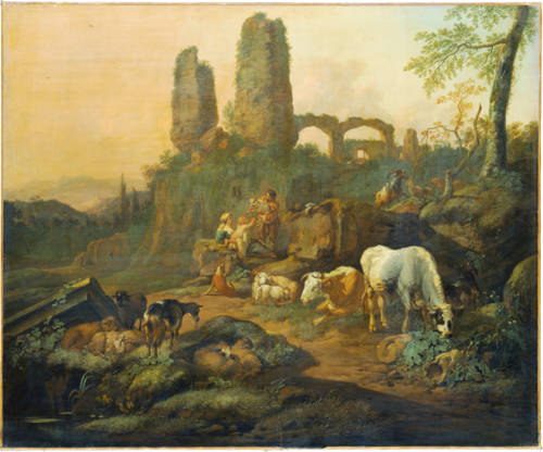 Shepherd Family Resting near an Ancient Ruin, 1680, Johann Heinrich Roos