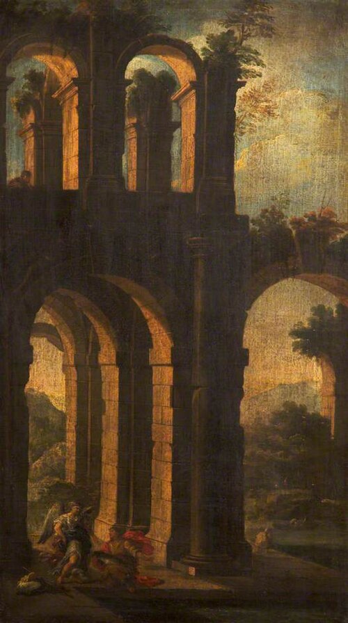 Architectural Capricci with Tobias and the Angel, , Alberto Carlieri