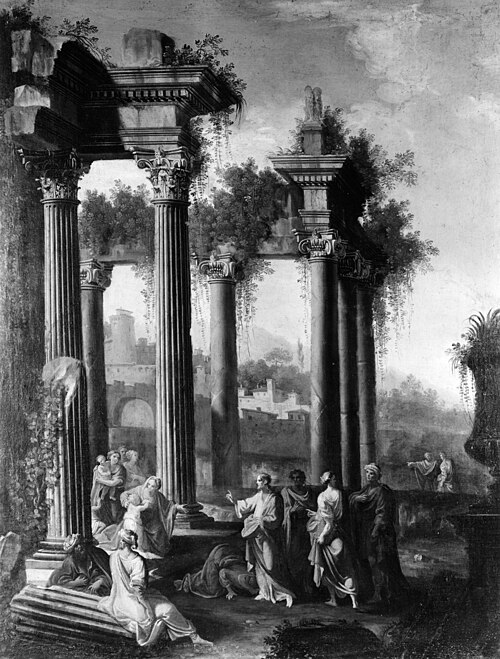 Christ Blessing Little Children among Classical Ruins, , Alberto Carlieri