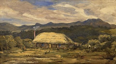 Panmure cottage and garden, 1853, Albin Martin