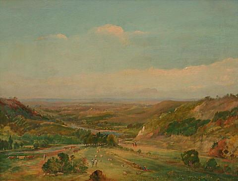 South Auckland landscape, 1870, Albin Martin