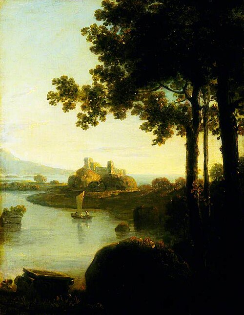 Landscape: Evening, River Scene with a Castle, 1754, Richard Wilson