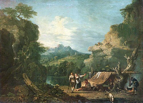Landscape with Banditti round a Tent, 1752, Richard Wilson