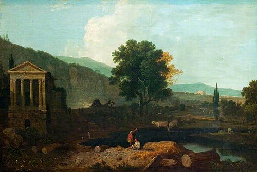 Landscape with the Temple of Clitumnus, near Spoleto, , Richard Wilson