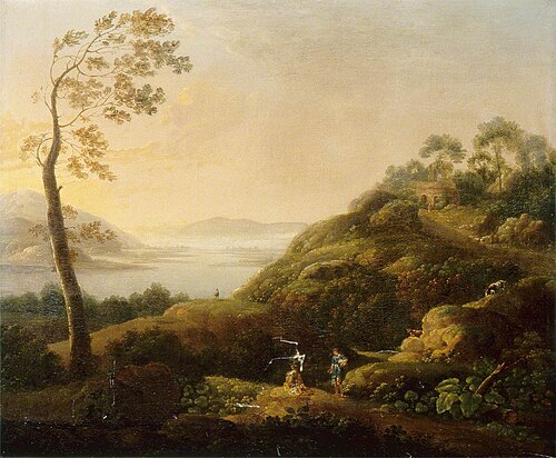 Figures by a Lake, , Richard Wilson