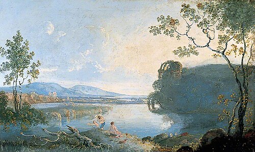 View of the Arne: Boys Bathing, , Richard Wilson