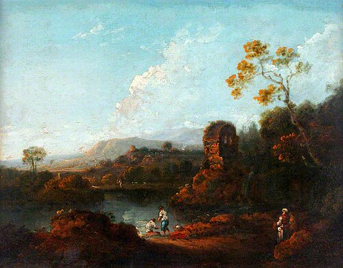 Landscape with a River and Ruins, , Richard Wilson
