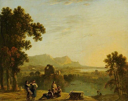 Italian Landscape with Figures, , Richard Wilson