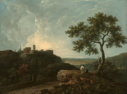 Tivoli : le temple de la Sybille et la Campagne, 1765, Richard Wilson