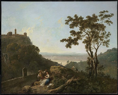 Tivoli and the Roman Campagna with a Man and Woman, 1767, Richard Wilson