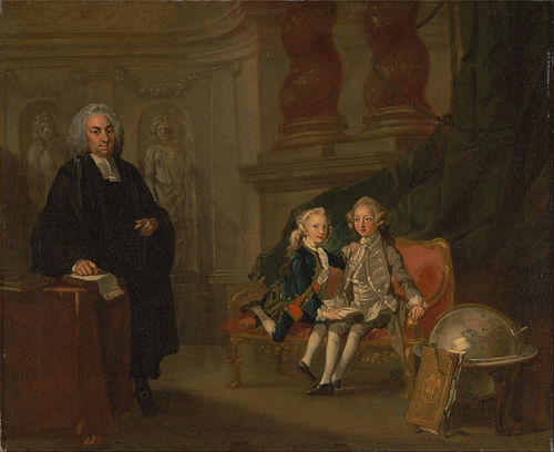 Prince George and Prince Edward Augustus, Sons of Frederick, Prince of Wales, with Their Tutor Dr. F, 1748, Richard Wilson