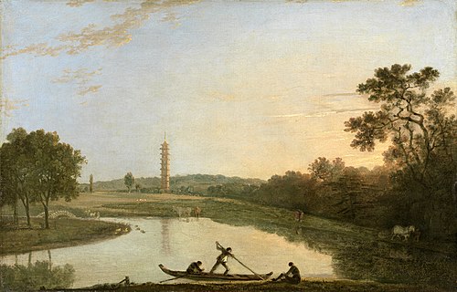 Kew Gardens: The Pagoda and Bridge, 1762, Richard Wilson