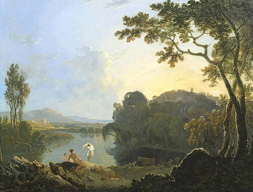 Landscape with Bathers, Cattle and Ruin, 1772, Richard Wilson