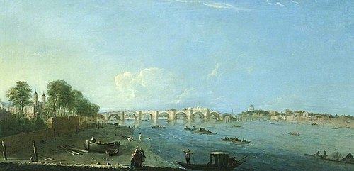 Westminster Bridge under Construction, 1744, Richard Wilson
