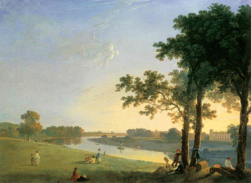 View of Syon House across the Thames near Kew Gardens, 1760, Richard Wilson