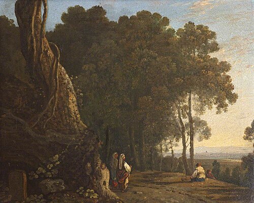 Gypsies at the Entrance to a Wood, 1775, Richard Wilson