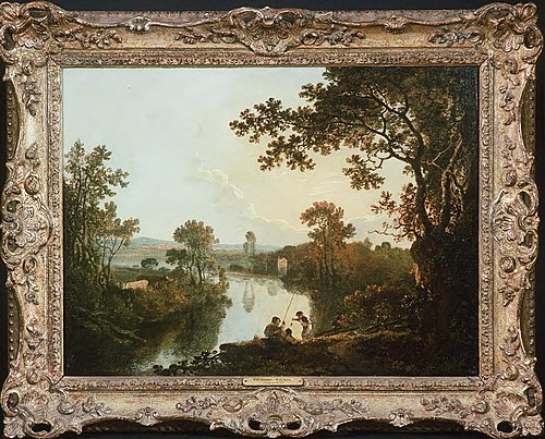 view on the river Dee with anglers, 1770, Richard Wilson