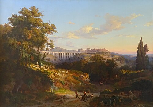 Il ponte dell'Ariccia, 1853, Alessandro Prampolino