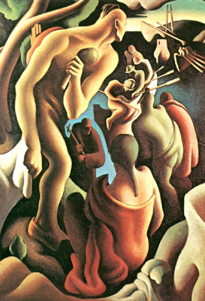 American Discovery Viewed by Native Americans, , Thomas Hart Benton