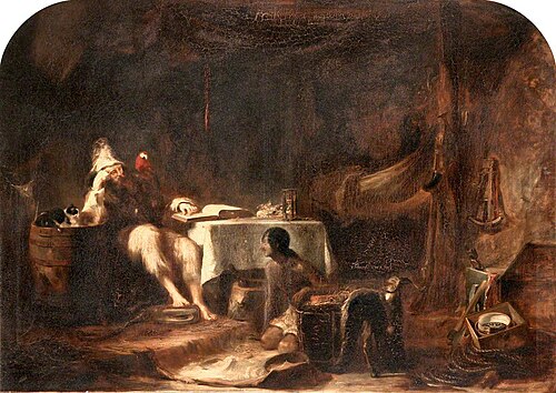 Robinson Crusoe Explaining the Scriptures to Friday, 1836, Alexander Fraser