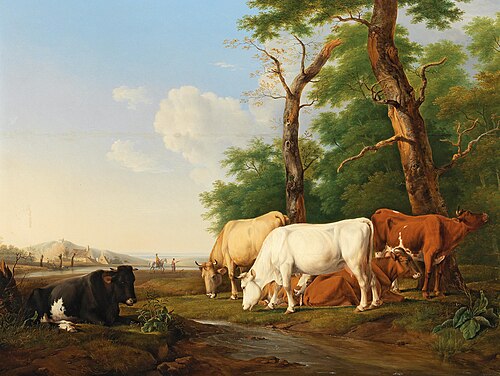 Cows in a meadow, 1832, Alexander Johann Dallinger von Dalling