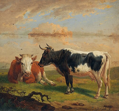 Cows in the Pasture, 1844, Alexander Johann Dallinger von Dalling