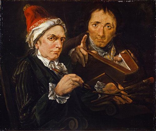 John Brown, 1749 - 1787. Artist (With Alexander Runciman, 1736 - 1785. Artist - self portrait), 1784, Alexander Runciman