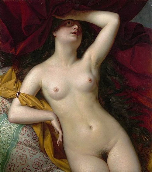 Female Nude, Front View, 1831, Alexandre Jean Dubois Drahonet