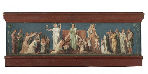 Esquisse pour l'église Saint-Vincent-de-Paul : Les trois Vertus théologales, 1848, Hippolyte Flandrin