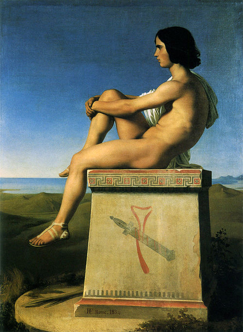 Polytès, fils de Priam, observant les mouvements des Grecs vers Troie, 1834, Hippolyte Flandrin