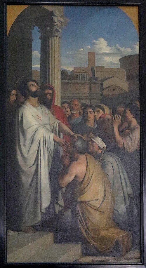 Saint Clair guérissant les aveugles, 1836, Hippolyte Flandrin