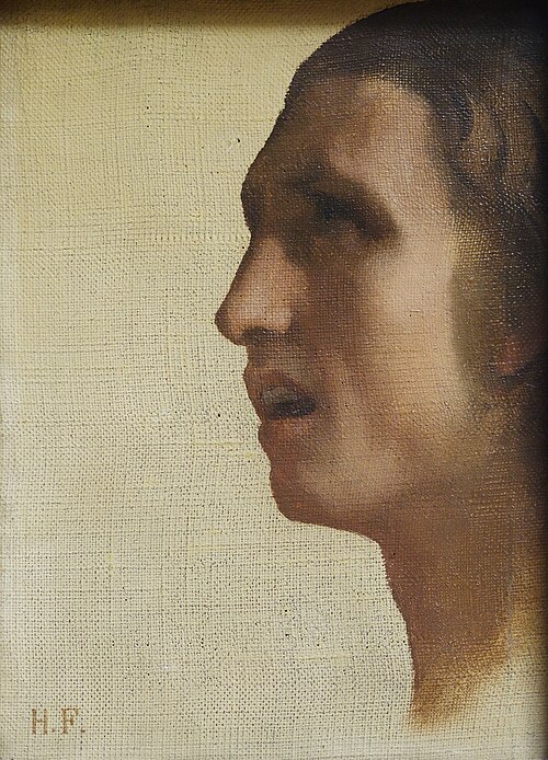 Tête d'homme de profil, 1842, Hippolyte Flandrin