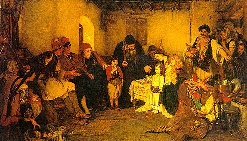 Les Fiançailles, 1877, Nikólaos Gýzis