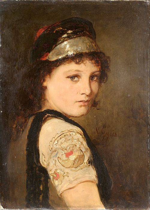 Girl from Megara, 1875, Nikólaos Gýzis