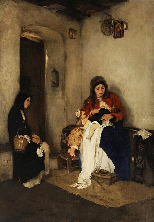 The step mother, 1882, Nikólaos Gýzis