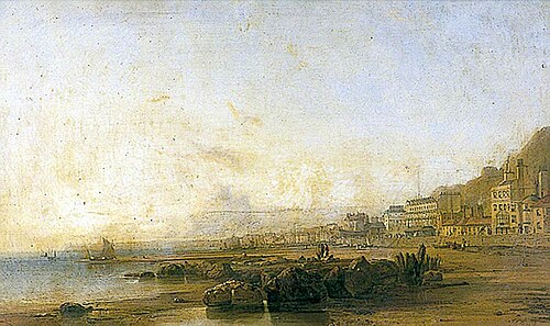 View of Hastings, East Sussex, 1849, Alfred Clint