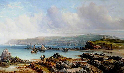 View of St Peter Port, Guernsey, 1850, Alfred Clint
