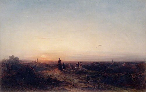 Sunset from Hampstead Heath, , Alfred Clint
