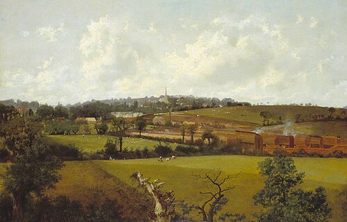 Hampstead from the South-East, 1853, Alfred Clint