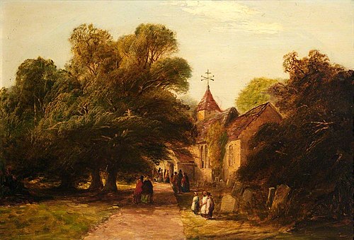 The Village Church, 1828, Alfred Clint