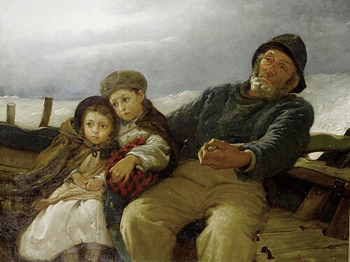 The stormy crossing, 1918, Alfred Edward Emslie