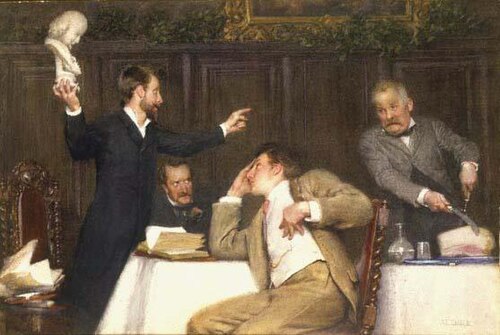 Shakespeare or Bacon, 1885, Alfred Edward Emslie