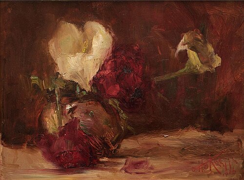 Still Life: Roses and Arum Lilies, 1906, Alfred Henry O'Keeffe